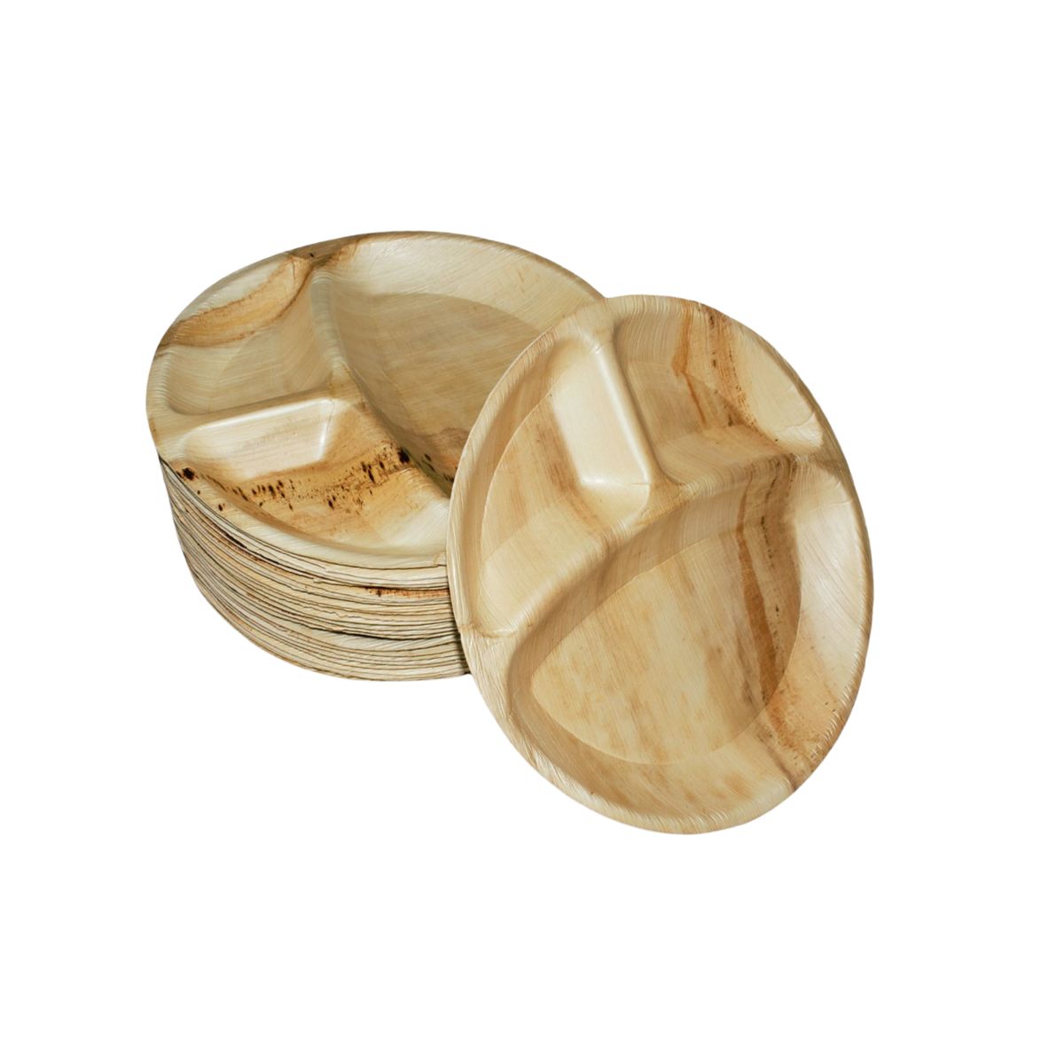 Palmware® - 10" Round 3 partisan plate (100 Units)