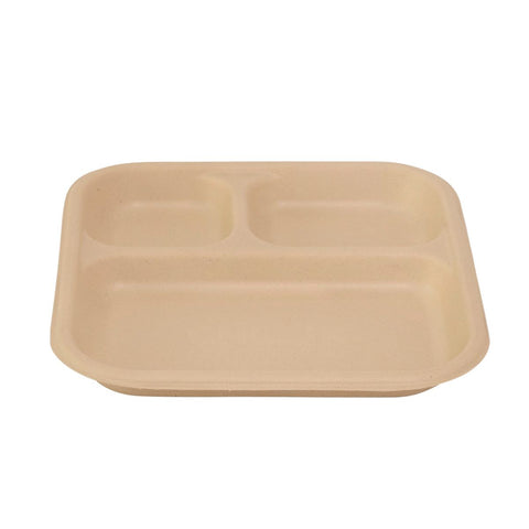 Bagasse 3-Compartment Menu Plates – photo 1