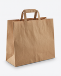 Paper Carrier Bag Large 32 + 16 × 27 cm, Recycled Kraft – 250 Pack