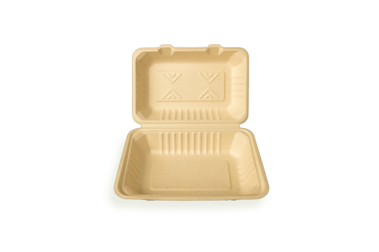 9×9" White Plant Fibre Clamshell