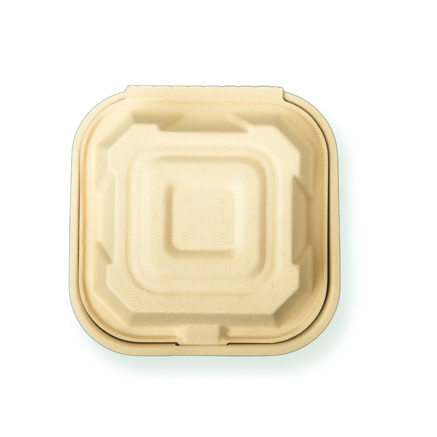 6×6" White Plant Fibre Clamshell